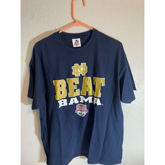 2013 National Championship NOTRE DAME"BEAT‎ BAMA" (XL) T-Shirt - Picture 1 of 2